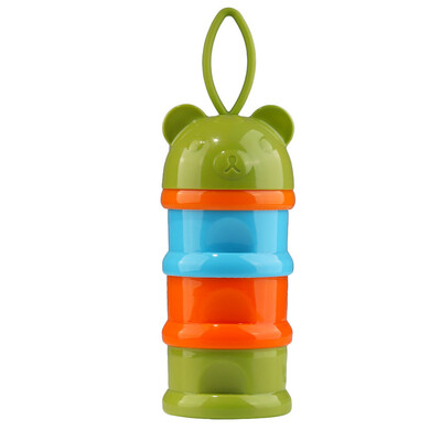 

Tailored 3 layer Portable Baby Food Storage Box Essential Cartoon Milk Powder Container