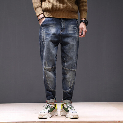 

Gobestart Mens Autumn And Winter Leisure New Fashion Loose Stretch Harlan Beamed Jeans