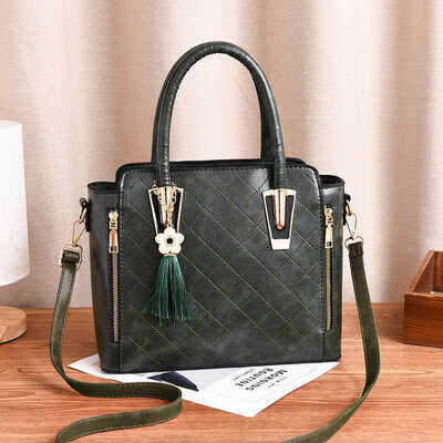 

Ladies bag 2019 spring new wild handbag fashion killer handbag simple PU leather shoulder diagonal package