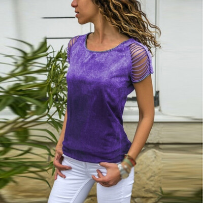

Women Plus Size Short Sleeve T-shirt Round Neck Summer Tops Casual Party Holiday