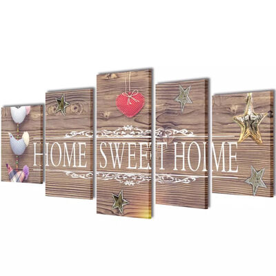 

Canvas Wall Print Set Home Sweet Home Design 39" x 20