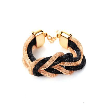 

Bowknot Shaped Women Girl Simple Bracelet Bangle Metal Wristband Chain Cuff Jewelry