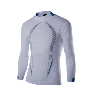 

Handsome Long Sleeve T-Shirt Breathable Slim Fit Tops Quick Dry Round Neck Clothes For Men
