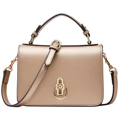 

Simple ladys handbag leather one shoulder inclined handbag