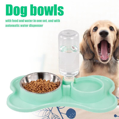 

Pet Feeder Bowl Stainless Steel Dog Bowl Double Dog Cat Bowls Non-Slip for Drinking&Eating