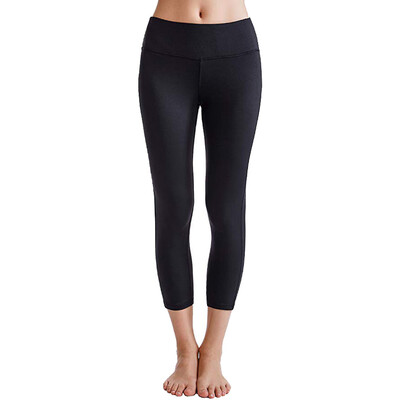 

Tailored Women Yoga Capris Solid Power Flex Running Workout Leggings Calf-Length Pants