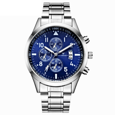 

Gobestart FNGEEN Men Luxury Casual Watch Quartz Stainless Steel Waterproof Calendar Watch