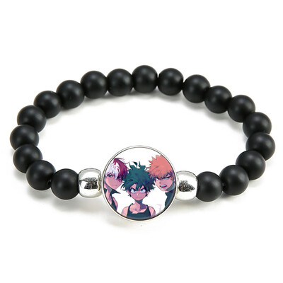 

Natural Gemstones Stretch Beaded Bracelet Bangle with PendantNatural stone fashion