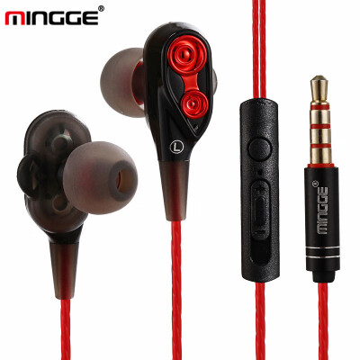 

MINGGE Wired Headset 35mm Jack Earphone with Mic HIFI Sport Stereo Bass Noise Reduction Earphones for Xiaomi Iphone