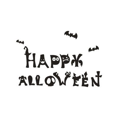 

〖Follure〗Happy Halloween Bone Wall Sticker Window Home Decoration Decal Decor