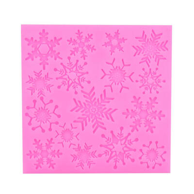 

DIY Snowflake Silicone Mould Fondant Cake Candy Clay Mold Baking Decor Tool