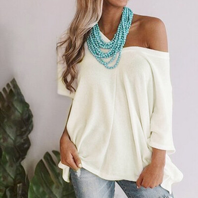 

Starmoon Women Loose Casual Pure Color V Neck Short Sleeves Shirt Summer T Shirts