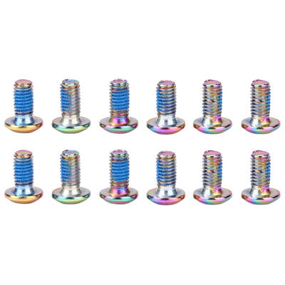 

12pcs M5x8mm Disk Brake Rotor Bolts T25 Bike Bottle Holder Bolts Cage Screw