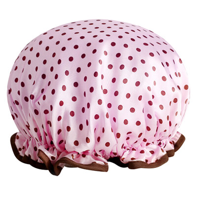 

〖Follure〗Printing Color Shampoo cap Double Layered Waterproof Shower Hat Bathing Cap
