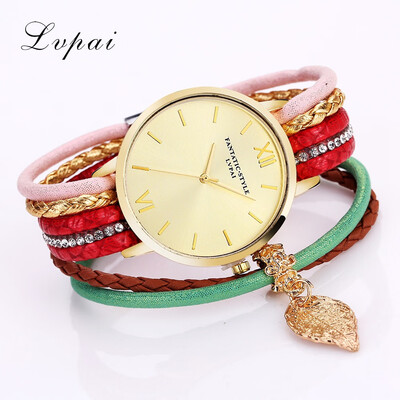 

Hand-woven braid twist circle multicolor bracelet watch simple jewelry pendant fashion watch