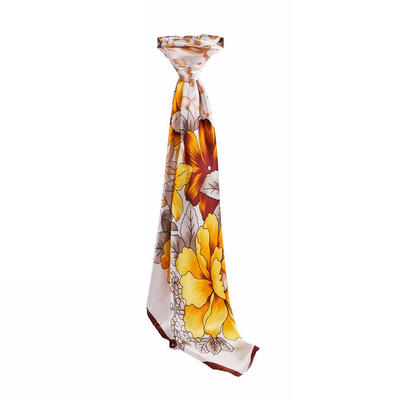 

Fashion Women Imitation Silk Square Scarf Flower Print Shawl Casual Decor