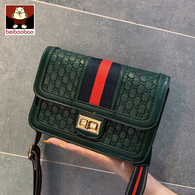 

On the new womens bag new 2019 broadband texture single shoulder small square bag fashion Joker Messenger bag