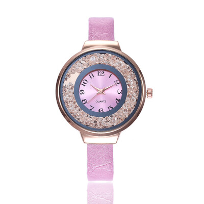 

New trend ladies fashion belt watch ball flow
