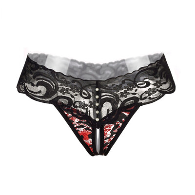 

Toponeto Women Leopard Sexy Lace Briefs Hollow Panty Flowers Underwear Knicke CO