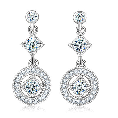 

Gold Practical Perfect Ladies Rose&Colorful Shiny Nail American Style Earrings
