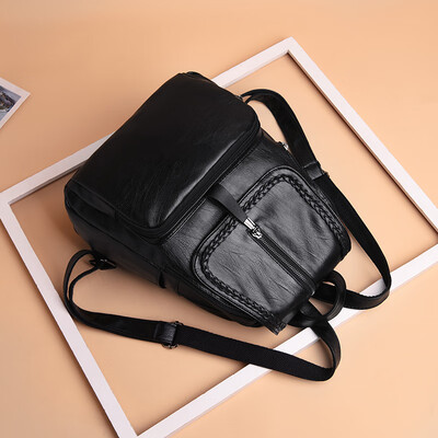 

Shoulder bag ladies Korean version of Joker tide backpack PU soft leather leisure fashion travel super fire bag
