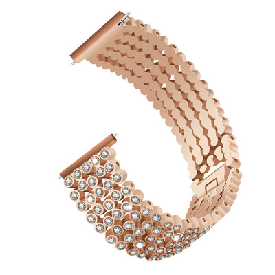 

〖Follure〗Luxury Crystal Alloy Replacement Watch Band Wrist Strap For Fitbit Versa BK