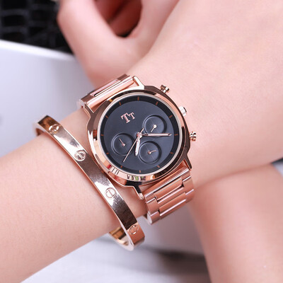 

Tianta TT summer watch ladies trend steel belt waterproof Korean womens quartz watch casual womens watch