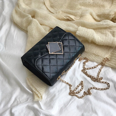 

2019 new casual temperament retro wild Messenger small square bag Korean fashion simple rhombic chain shoulder bag