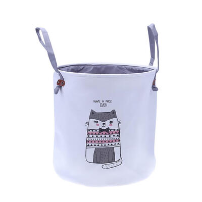 

Cat Pattern Folding Laundry Hamper Washing Bag Dirty Clothes Basket