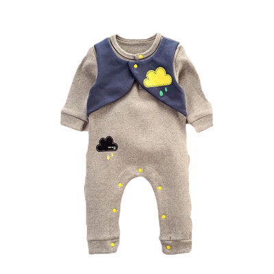 

Baby Infant Toddlers Long Sleeve Cloud Print Rompers Jumpsuit Bodysuit