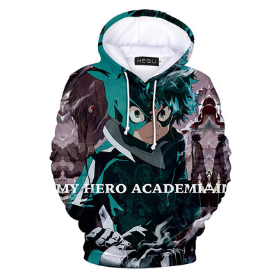 

Herqw61 Mens 3D My Hero Academia Anime Print Hoodie Izuku Midoriya Cosplay Costume Sweatshirt