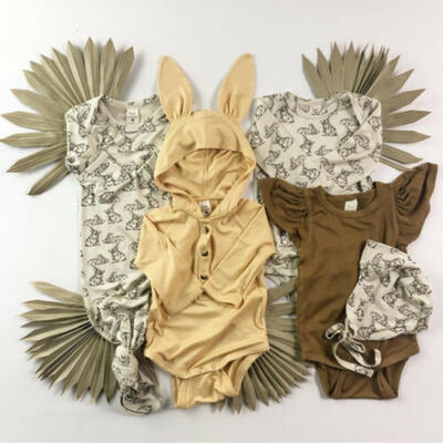 

Newborn Baby Boy Girl Clothes Ears Romper Jumpsuit Bodysuit Outfits Set 0-24M