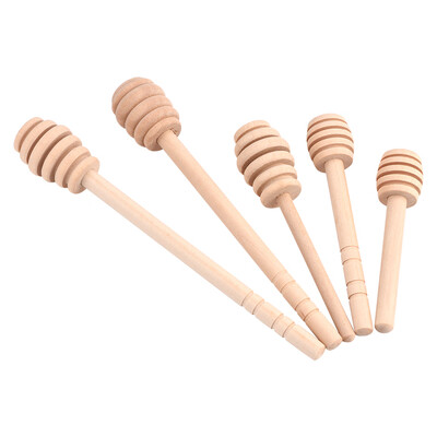 

50Pcsset Household Wooden Mini Jam Honey Dipper Jar Dispensing Collecting Stirring Rod StickStirring Stick Honey Dippers
