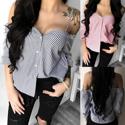 

Fashion Women&39s Ladies Summer Long Sleeve Shirt Loose Casual Blouse Tops T-Shirt