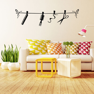 

〖Follure〗Wall Sticker Carved Hairdressing Decoration DIY Art Decals Living Room Home