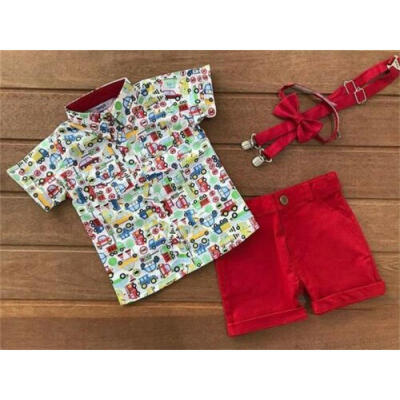 

US Stock Toddler Kids Baby Boy Tops T-Shirt & Short Pants Outfits Clothes 2PCS