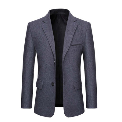 

Toponeto Mens New Style Turn-down Collar Long Sleeve Casual Suit Slim Fit Coat Jacket