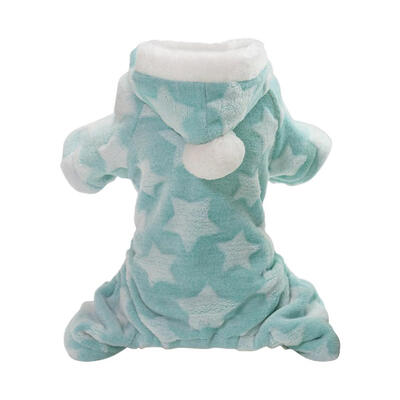 

Winter Warm Fleece Four-Legs Hooded Pet Dog Jacket Stars Puppy Outfits Coat
