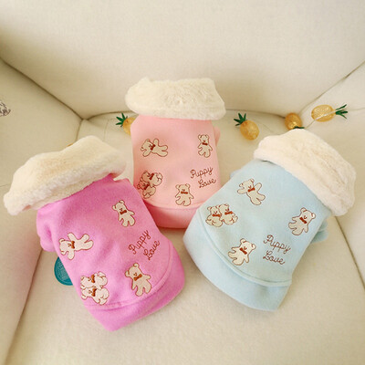 

Pet Jacket Dog Winter Warm Thick Coats Pet Clothing Pet Apparel Faux Shearling JacketsCasual Hooded Clothes