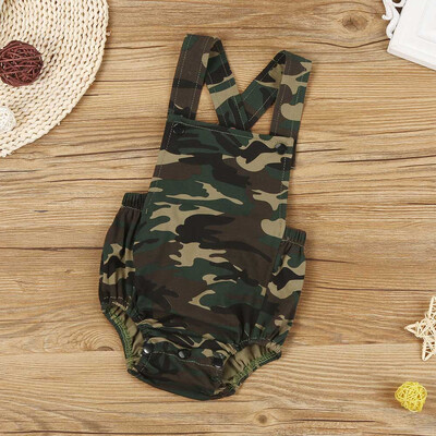 

Newborn Infant Baby Camouflage Sleeveless Romper Jumpsuit 60