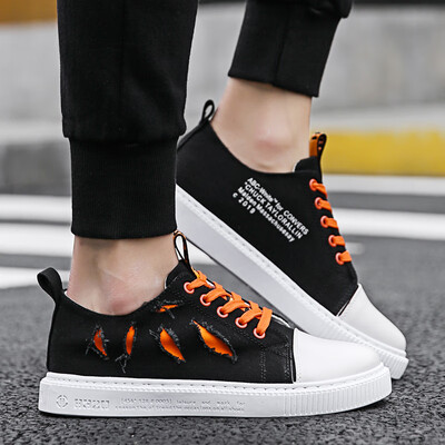 

Summer breathable mens shoes 2019 new casual mens shoes canvas shoes Korean version of the trend of shoes mens wild tide shoes