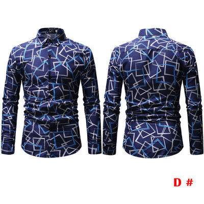 

Fashion Mens Luxury Long Sleeve Shirt Casual Slim Fit Stylish Dress Shirts Tops