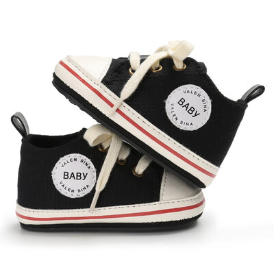 

Baby Shoes Winter 2017 Infant Tollder Canvas Crib Shoes Lace-up Baby Boys Girls Sneaker Prewalker 0-18M