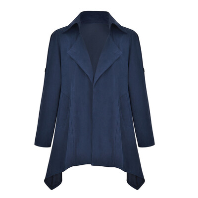 

Toponeto Womens Solid Long Sleeve Notched Blazer Casual Jacket Coat