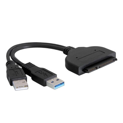 

USB 30 to SATA 22Pin 25Inch Hard Disk Driver Adapter with USB Power Cable