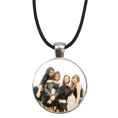 

Kpop Blackpink Simple Time Gemstone Necklace Super Cute HD Picture Printing Pendant Necklace Boys Girls Hot Gifts for Fans
