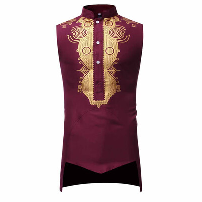 

Toponeto Fashion Mens Slim Fit Printed Muscle Tee T-shirt Casual Waistcoat Top Blouse