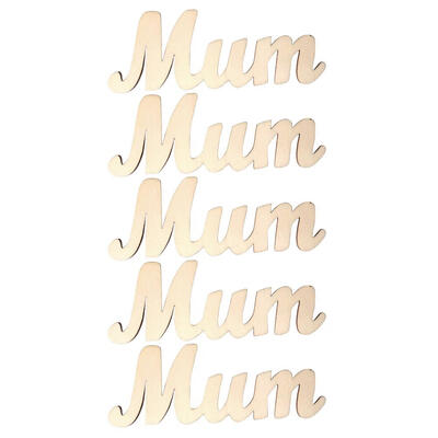 

5pcs Mum Letters Sign Wood Plaque Mothers Day Festival Party Decor