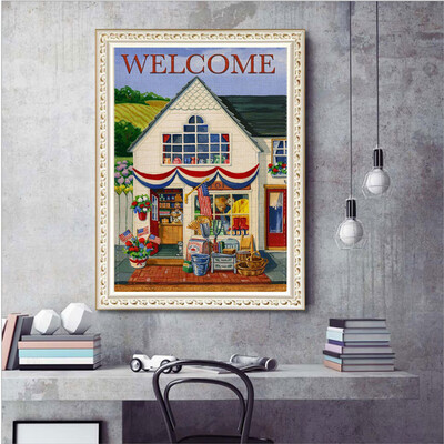 

Toponeto 5D DIY Diamond Painting Embroidery Round Diamond Home Decor Gift
