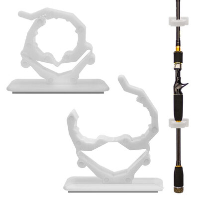 

2 PCS Fishing Rod Buckles Fishing Rod Brackets Wall Paste Buckles Fishing Pole Storage Holders